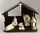 Belleek Pottery (ireland) Classic Nativity 8 Pc Set With Stable With Box