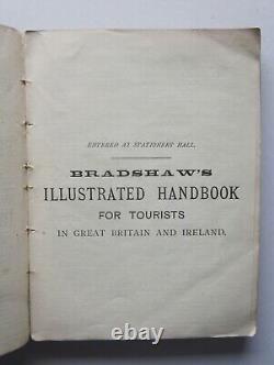 C1887 Bradshaw's Handbook Scotland Ireland Railways Dublin Edinburgh Glasgow Map