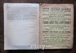 C1887 Bradshaw's Handbook Scotland Ireland Railways Dublin Edinburgh Glasgow Map