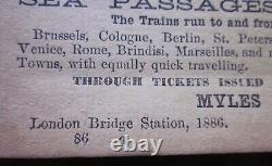 C1887 Bradshaw's Handbook Scotland Ireland Railways Dublin Edinburgh Glasgow Map