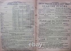 C1887 Bradshaw's Handbook Scotland Ireland Railways Dublin Edinburgh Glasgow Map