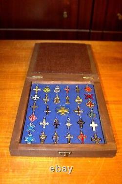 Collection Of Christian Catholic Cross Pendants Teacher Religious Symbol Display