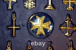 Collection Of Christian Catholic Cross Pendants Teacher Religious Symbol Display