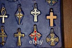 Collection Of Christian Catholic Cross Pendants Teacher Religious Symbol Display