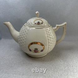 Donegal Parian China Irish Claddagh Ring Design Teapot