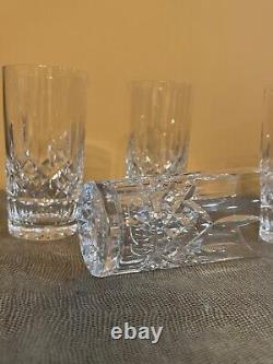 Four Waterford Crystal Lismore Hiball / Highball Cocktail Glasses 5.625 High