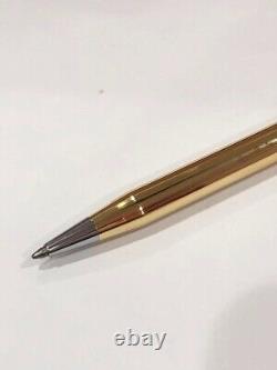 Fuji Cross Ballpoint Pen 18Kt Twist Mechanism Blue Ink Made In Ireland With Box