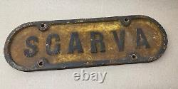GNRI Ireland Scarva Co Down Railway Station lamp tablet cast plate sign