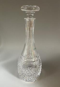 Galway Irish Crystal Decanter in Claddagh Pattern, Exc Cond HTF, Orig Stopper