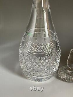 Galway Irish Crystal Decanter in Claddagh Pattern, Exc Cond HTF, Orig Stopper