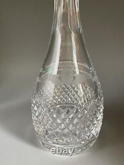 Galway Irish Crystal Decanter in Claddagh Pattern, Exc Cond HTF, Orig Stopper