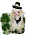 Happy St Patricks Day 1950s Irish? Girl Figurine Planter Relpo Rubens