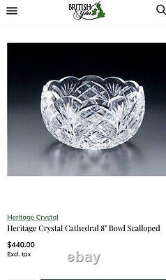 Heritage Irish Crystal Cathedral 7 Bowl Scalloped made in Waterford