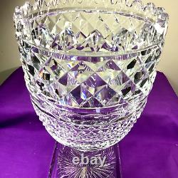 Huge Waterford Crystal Master Cutter Footed Sawtooth Edge Vase / Urn 347