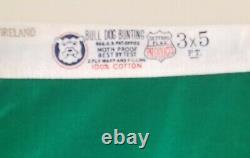 Ireland Vintage Dettras Flag 3x5 Made in USA 100% Cotton Bull Dog Bunting Irish