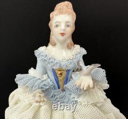 Irish Dresden Lolita Ireland Lolietta Blue Figurine Lace Doll