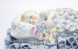 Irish Dresden MULLER VOLKSTEDT Sweet Dreamer Lace Porcelain Figurine RARE