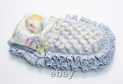 Irish Dresden MULLER VOLKSTEDT Sweet Dreamer Lace Porcelain Figurine RARE