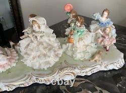 Irish Dresden Volkstedt Wedding Game Porcelain group figurine