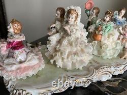 Irish Dresden Volkstedt Wedding Game Porcelain group figurine