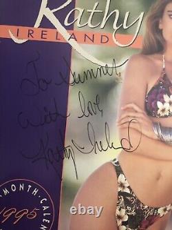 Kathy Ireland Autographed 1995 + 1996 Oversize Wall Calendars 13 X 15