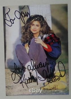 Kathy Ireland Signed 4.25x6 Card withNote On Back Autograph #890