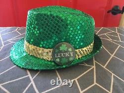 Large Lot Of 33 Irish St. Patrick's Day Shirt, Jewelry, Scarf, Decor, Hats, Etc