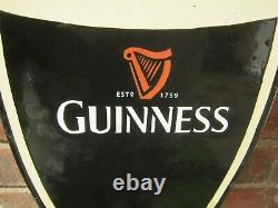 Large Porcelain Enamel On Steel Sign GUINNESS GLASS / Dublin Ireland