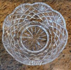 Large Waterford crystal bowl from Ireland width 8 & 5 tall