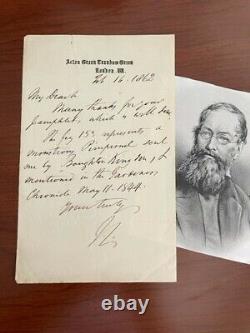 Lindley, John Handwritten Letter Signed, Botanist, Orchidologist, Gardner