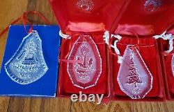 Lot 18 Waterford Crystal 12 Day's Of Christmas Ornament Set 1978 1995