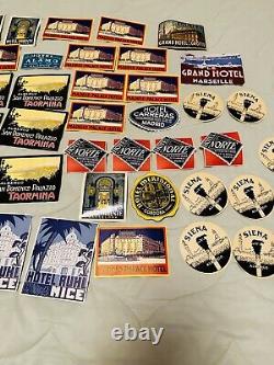 Lot Of 62 Vintage Travel Luggage Decals Europe France Spain England Ireland