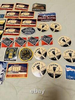 Lot Of 62 Vintage Travel Luggage Decals Europe France Spain England Ireland