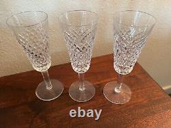 Lot of 3 Waterford Crystal Alana Champagne Flutes