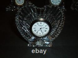 Lot of 8 Waterford Crystal Small Clocks