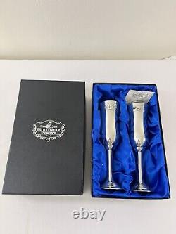 Mullingar Pewter Ireland Finest Grade Champagne Flutes Set 8 In Box