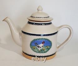 Nicholas Mosse Irish Pottery Landscape Hen Chicks Large Teapot