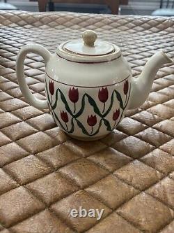 Nicholas Mosse Teapot. Red Tulip Pattern. Dead Stock Never Used Irish Pottery