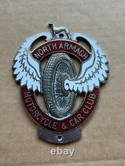 North Armagh Motorcycle & Car Club Automobile Northern Ireland Enamel Emblem