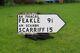 Obsolete, Vintage Irish Road Sign Feakle And Scarriff Co Clare -very Rare