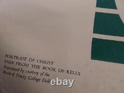 Original Aer Lingus Irish International Airlines Travel Poster The Book of Kells