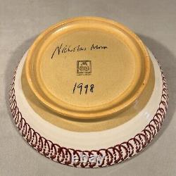 PV08703 Vintage Nicholas Mosse Ireland GEORGIAN BOUQUET RED Signed Serving Bowl