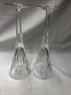 Pair Of Waterford Millennium Health & Prosperity Champagne Toasting Flutes