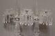 Pair Of Waterford Crystal 21 Spire Double Arm Candelabra Centerpiece Prisms