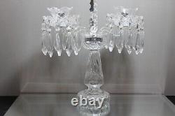 Pair of WATERFORD Crystal 21 Spire Double Arm CANDELABRA Centerpiece Prisms