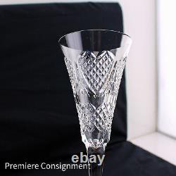 Pair of Waterford Crystal Toasting Champagne Flutes Heirloom Hearts