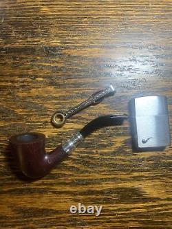 Peterson 127 sterling silver spigot pipe Made In Ireland And Zippo And Tamper
