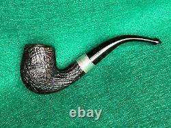 Peterson Amazing Blasted 1980 Sterling shape 69 bent billiard Pipe