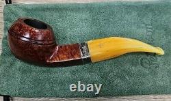 Peterson Rosslare 80s Tobacco Smoking Pipe Fishtail 925 Sterling Silver #1