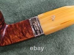 Peterson Rosslare 80s Tobacco Smoking Pipe Fishtail 925 Sterling Silver #1